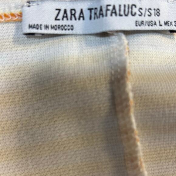 Zara Trafaluc Yellow and White Striped Mini Dress, size small - Picture 6 of 7